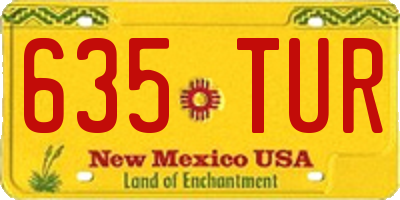 NM license plate 635TUR