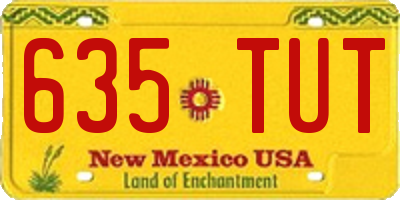 NM license plate 635TUT