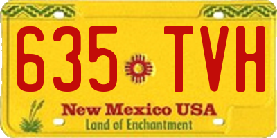 NM license plate 635TVH