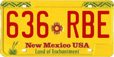 NM license plate 636RBE