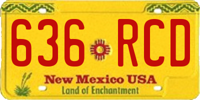 NM license plate 636RCD