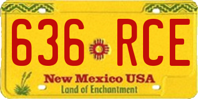 NM license plate 636RCE