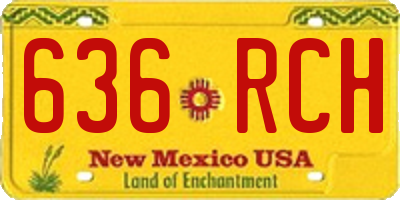 NM license plate 636RCH