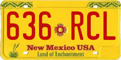 NM license plate 636RCL