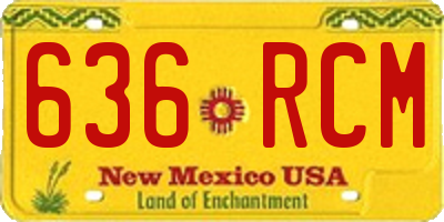 NM license plate 636RCM