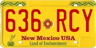 NM license plate 636RCY