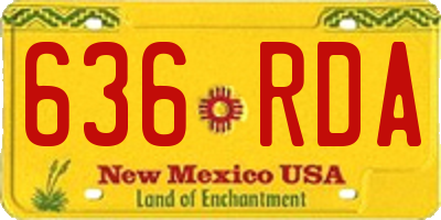NM license plate 636RDA