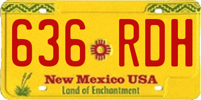 NM license plate 636RDH