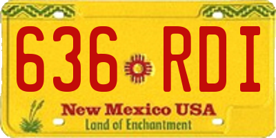 NM license plate 636RDI
