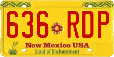NM license plate 636RDP