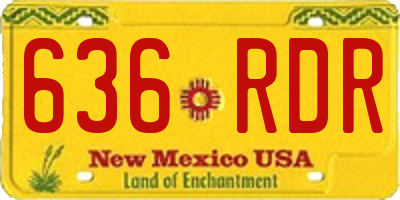 NM license plate 636RDR
