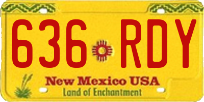 NM license plate 636RDY