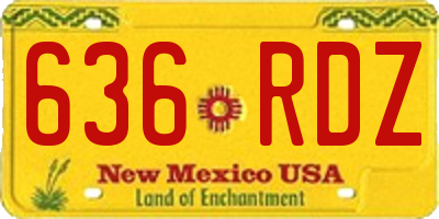 NM license plate 636RDZ