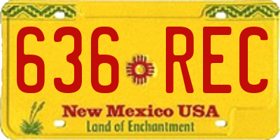NM license plate 636REC