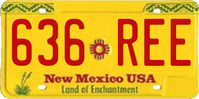 NM license plate 636REE