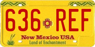 NM license plate 636REF