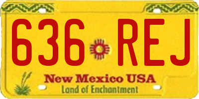NM license plate 636REJ