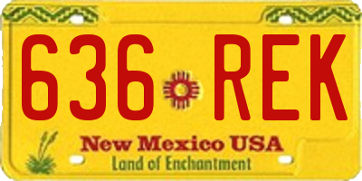 NM license plate 636REK