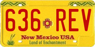 NM license plate 636REV
