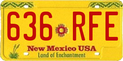 NM license plate 636RFE
