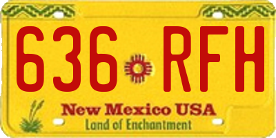 NM license plate 636RFH