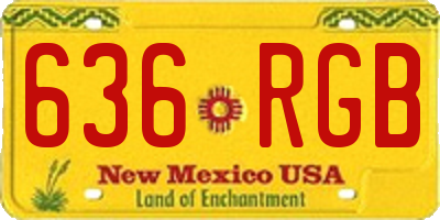 NM license plate 636RGB