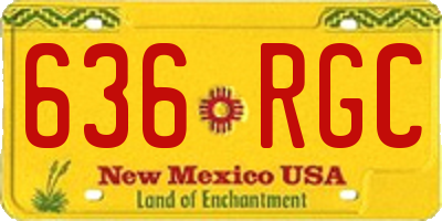 NM license plate 636RGC