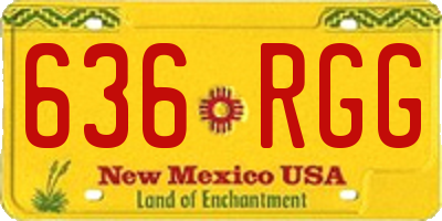 NM license plate 636RGG