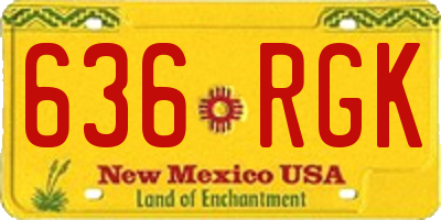 NM license plate 636RGK