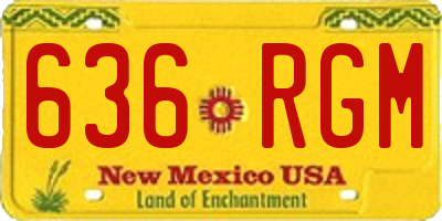 NM license plate 636RGM