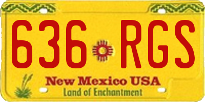 NM license plate 636RGS