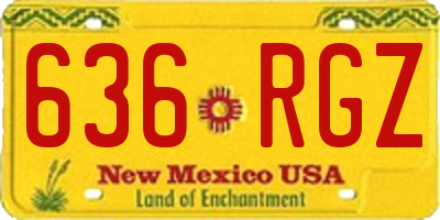 NM license plate 636RGZ