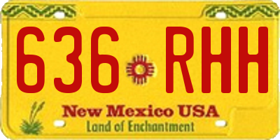 NM license plate 636RHH