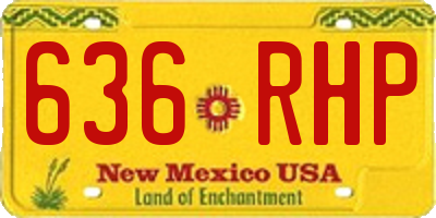 NM license plate 636RHP