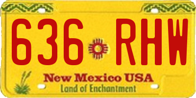 NM license plate 636RHW