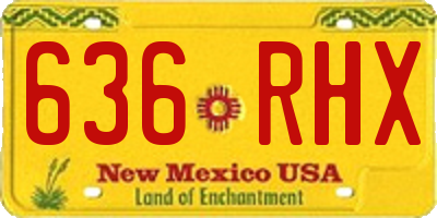 NM license plate 636RHX