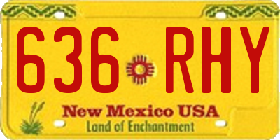NM license plate 636RHY