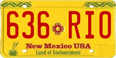 NM license plate 636RIO
