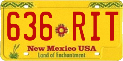 NM license plate 636RIT
