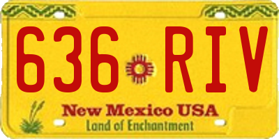 NM license plate 636RIV