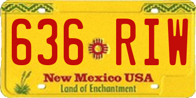 NM license plate 636RIW