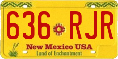 NM license plate 636RJR