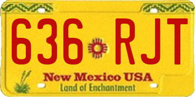 NM license plate 636RJT