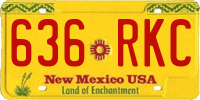 NM license plate 636RKC