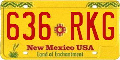 NM license plate 636RKG