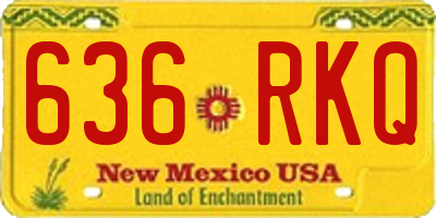 NM license plate 636RKQ