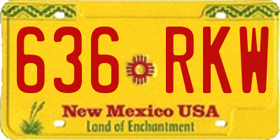 NM license plate 636RKW