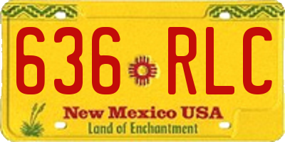 NM license plate 636RLC