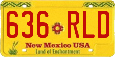 NM license plate 636RLD