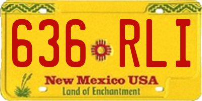 NM license plate 636RLI